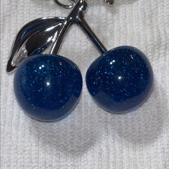 Accessories - Blue & Silver Cherry Keychain/Bag Charm